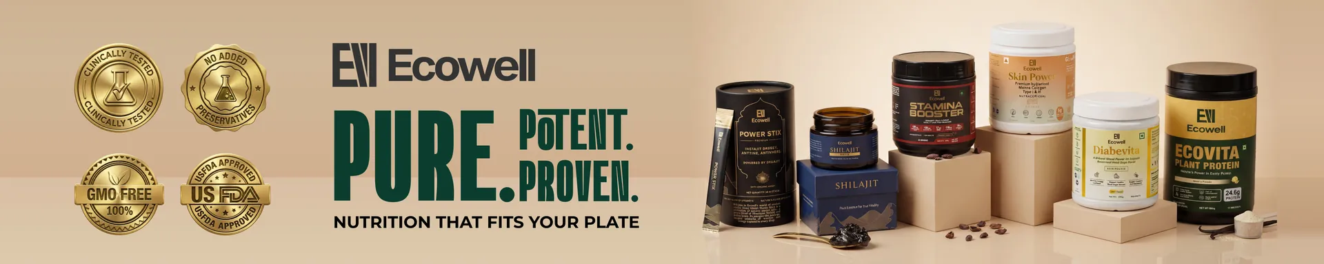 Pure. Potent. Proven. Ecowell Banner
